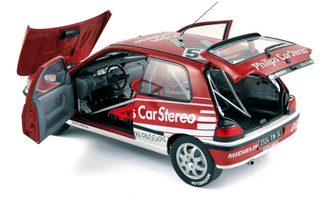 norev-renault-clio-16s-1991-rally-corse-53-modellino-auto-1-18-racing-renault image 1