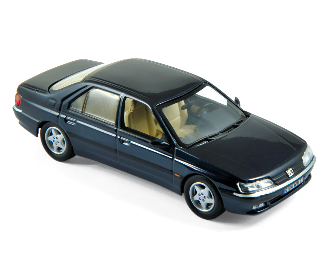 norev-peugeot-605-1998-blu-rhodes-1-43-modellino-auto-die-cast-youngtimer image 1