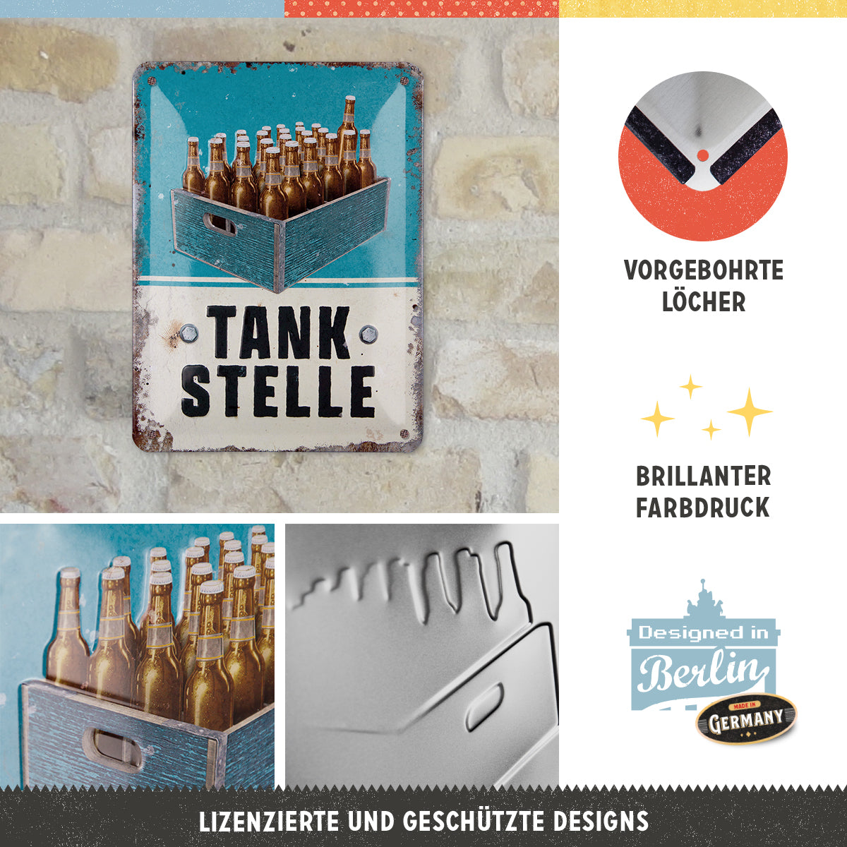 nostalgic-art-tankstelle-bier-targa-in-metallo-15x20-cm image 2
