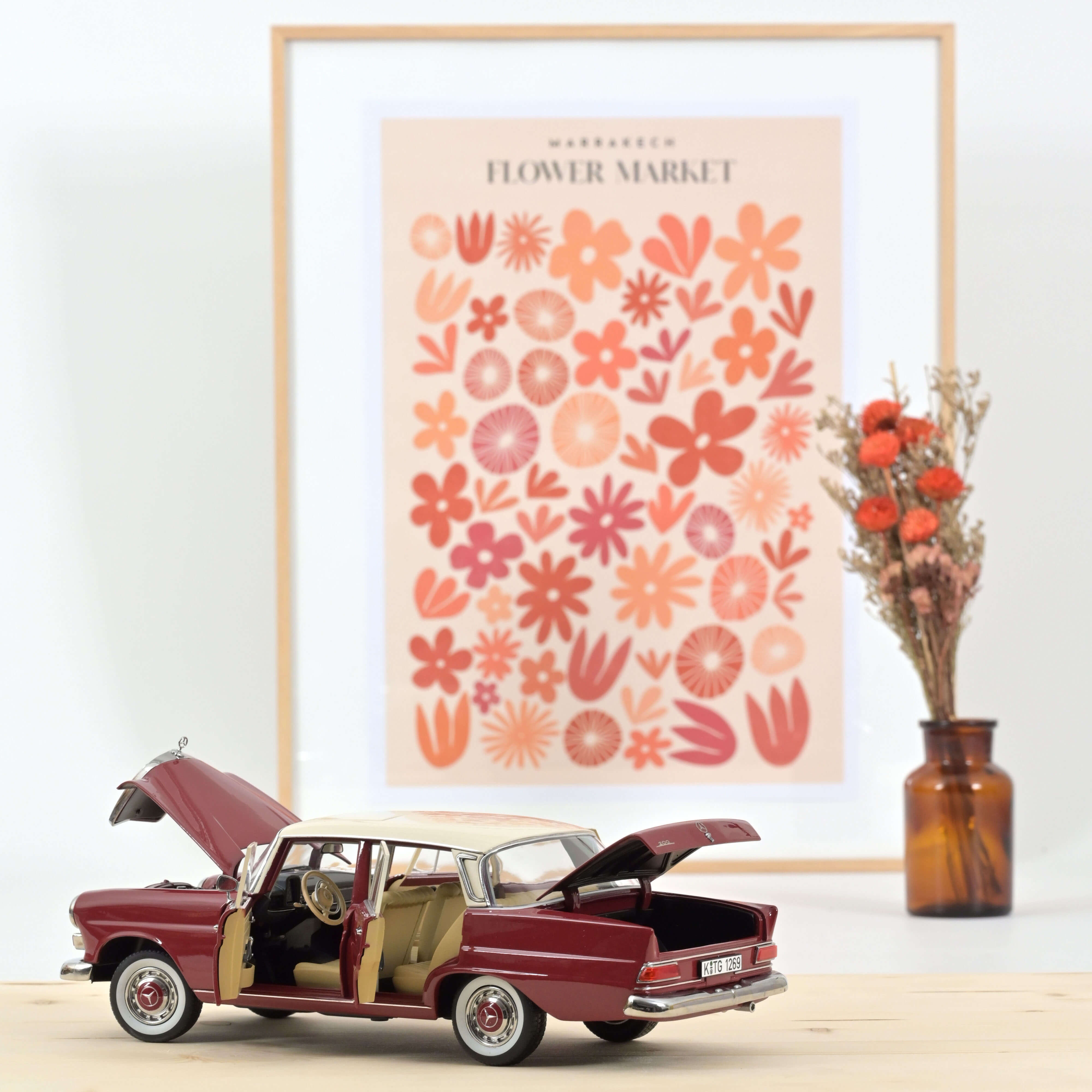 norev-mercedes-benz-200-1966-modellino-auto-1-18-rosso image 2