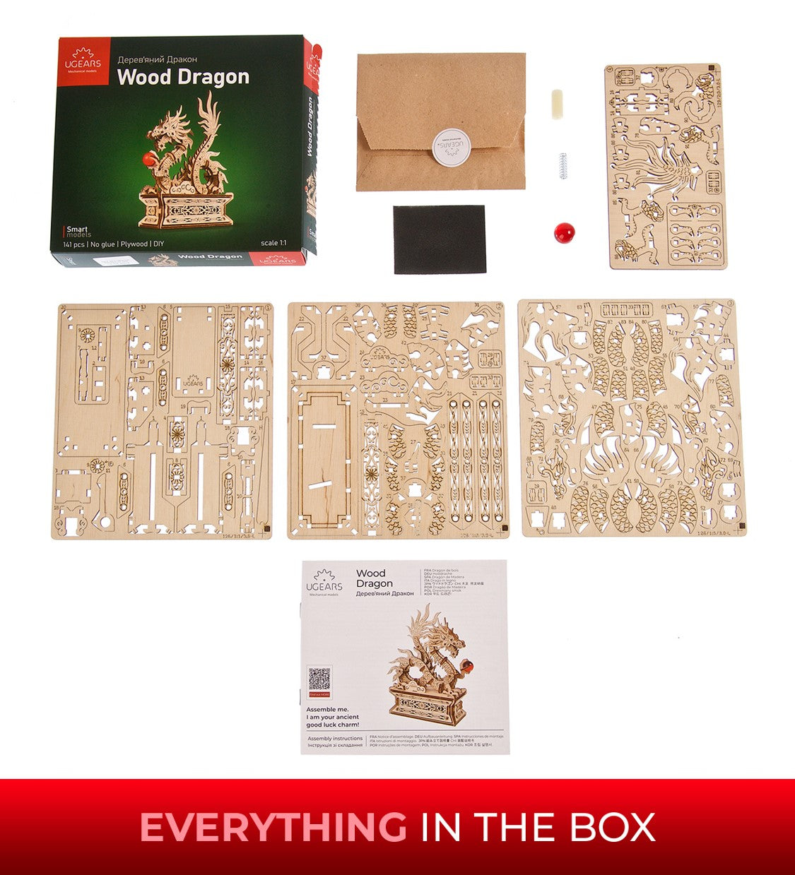 ugears-wood-dragon-modello-3d-in-legno-con-portagioie-e-cassettino-segreto image 6
