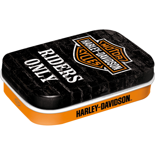 nostalgic-art-harley-davidson-riders-only-scatola-tascabile-con-mentine image 1