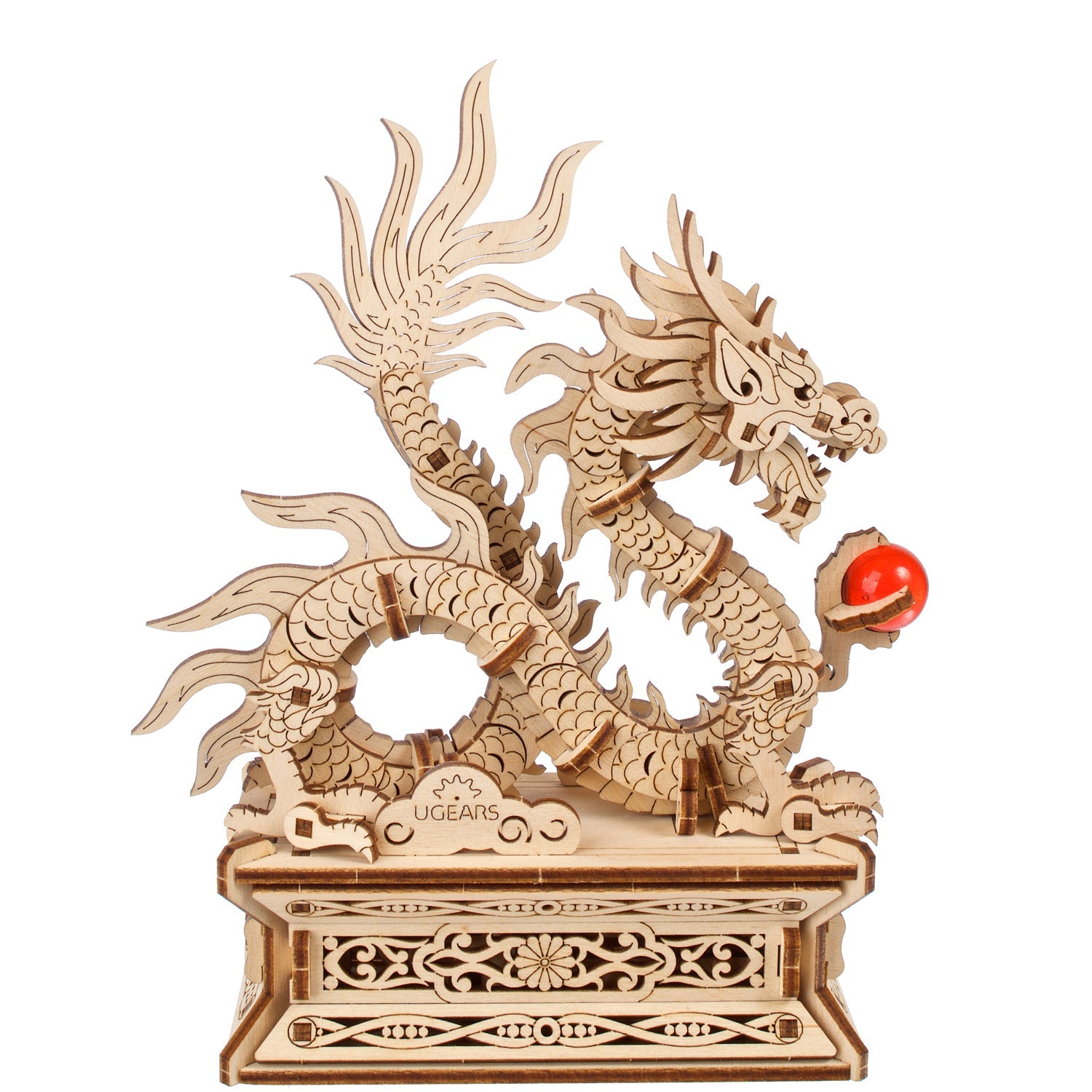 ugears-wood-dragon-modello-3d-in-legno-con-portagioie-e-cassettino-segreto image 2