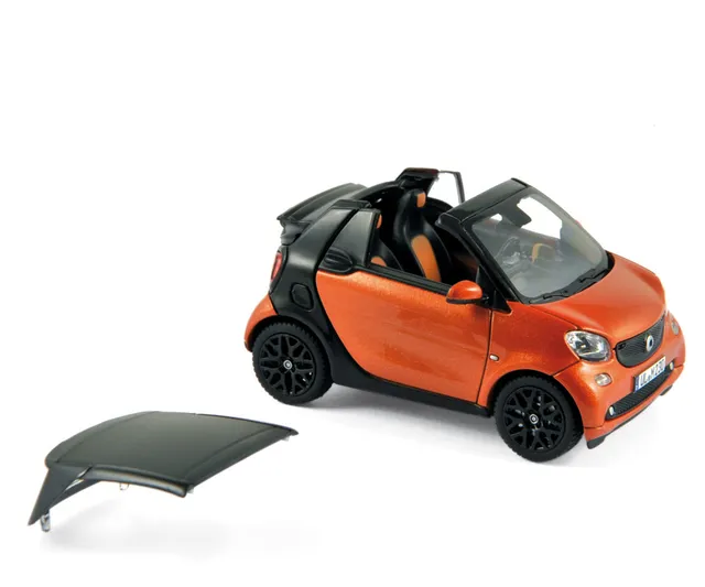 norev-smart-fortwo-cabrio-2015-modellino-1-43-arancione-nero image 1