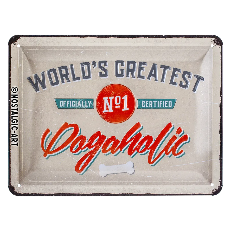 nostalgic-art-pfotenschild-dogaholic-targa-in-metallo-15x20-cm-2 image 1