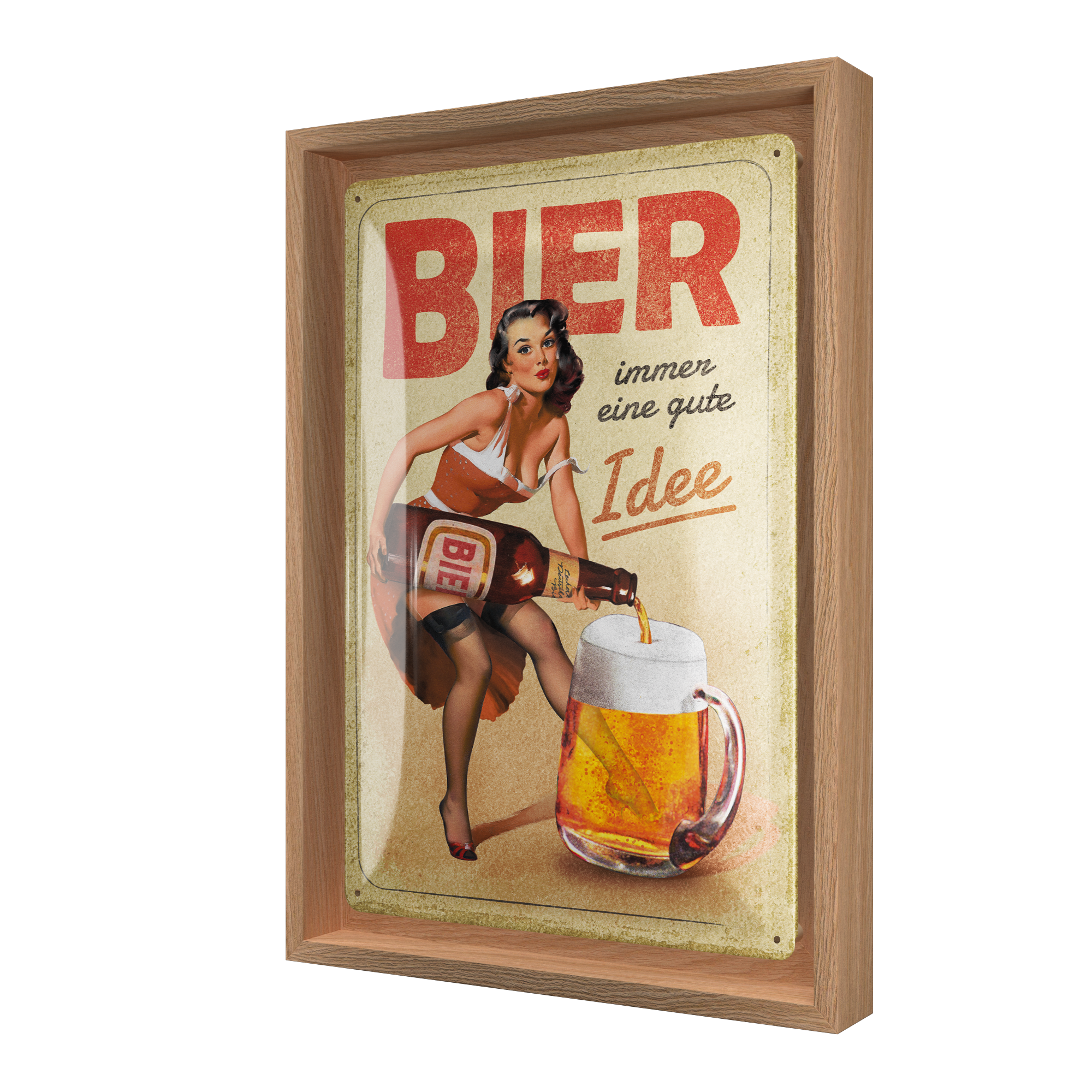 nostalgic-art-bier-immer-eine-gute-idee-special-edition-targa-con-cornice-n-fram image 1