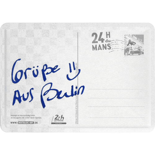 nostalgic-art-24h-le-mans-racing-poster-blue-metal-card-10x14-cm image 4
