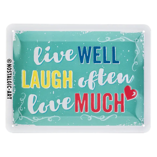 nostalgic-art-live-laugh-love-targa-in-metallo-15x20-cm image 1