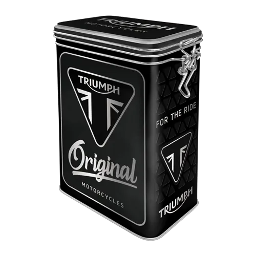 nostalgic-art-triumph-original-motorcycles-scatola-caff-in-metallo-con-coperchio image 1