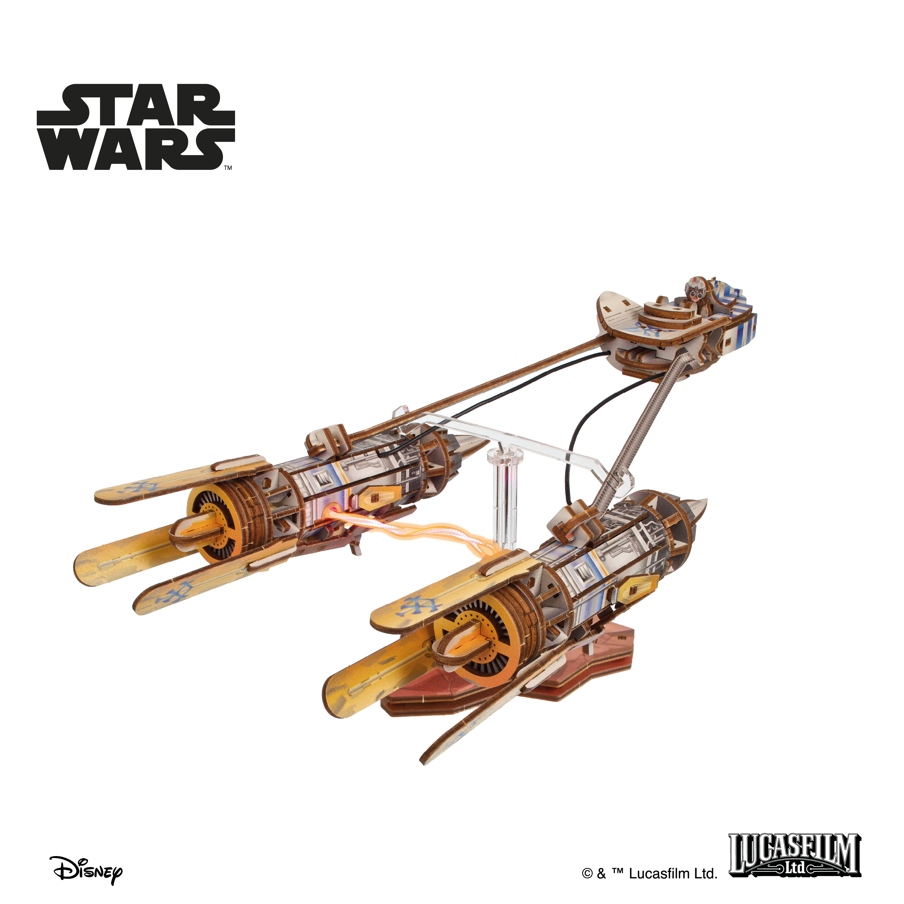 ugears-anakin-skywalker-s-podracer-star-wars-modello-3d-in-legno-meccanico-da-co image 2