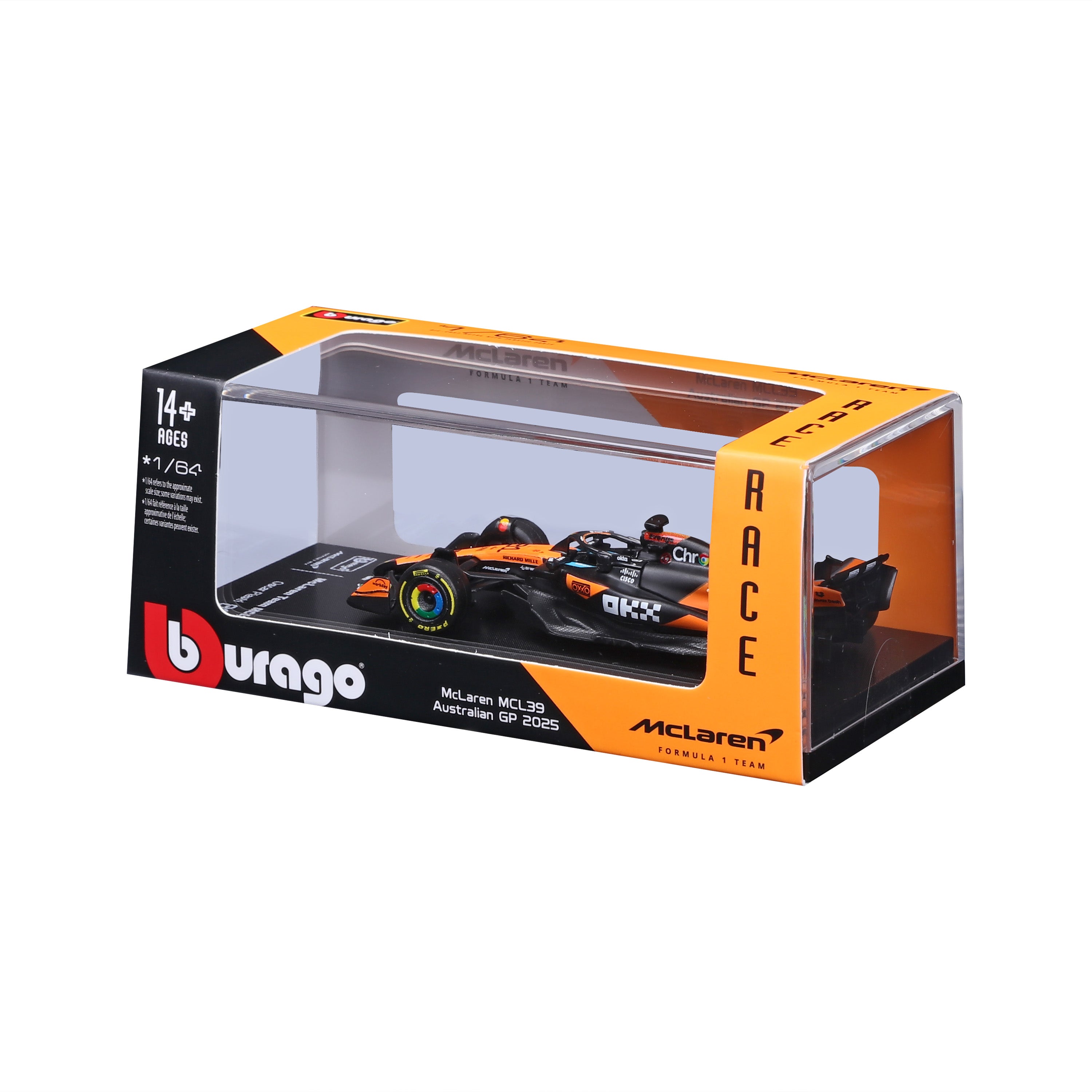 bburago-mclaren-f1-mcl39-2025-81-piastri-scala-1-64-con-teca image 8