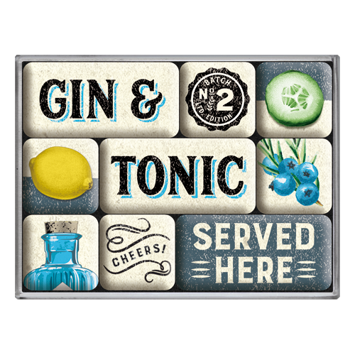 nostalgic-art-gin-tonic-served-here-set-magneti-7x9-cm image 1
