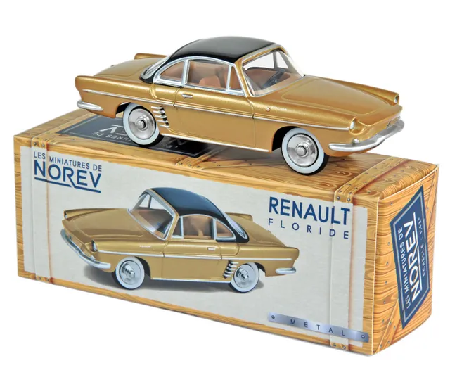 norev-renault-floride-1959-modellino-auto-1-43-giallo-bahama-metallizzato-e-nero image 1