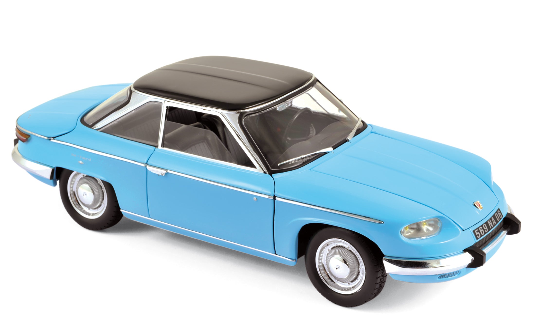 norev-panhard-24-ct-1964-blu-toledo-e-nero-1-18-modellino-die-cast-coup-d-epoca image 1