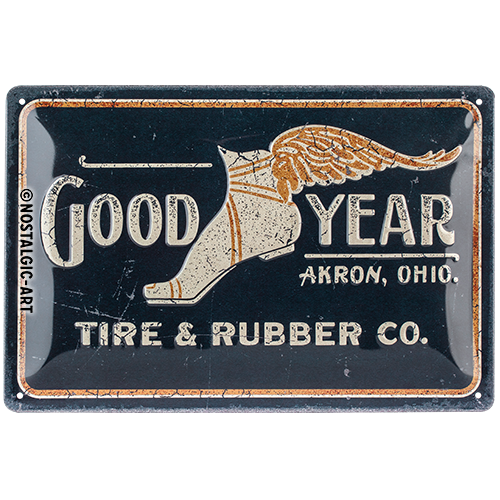 nostalgic-art-goodyear-wing-foot-logo-1901-targa-in-metallo-20x30-cm image 1