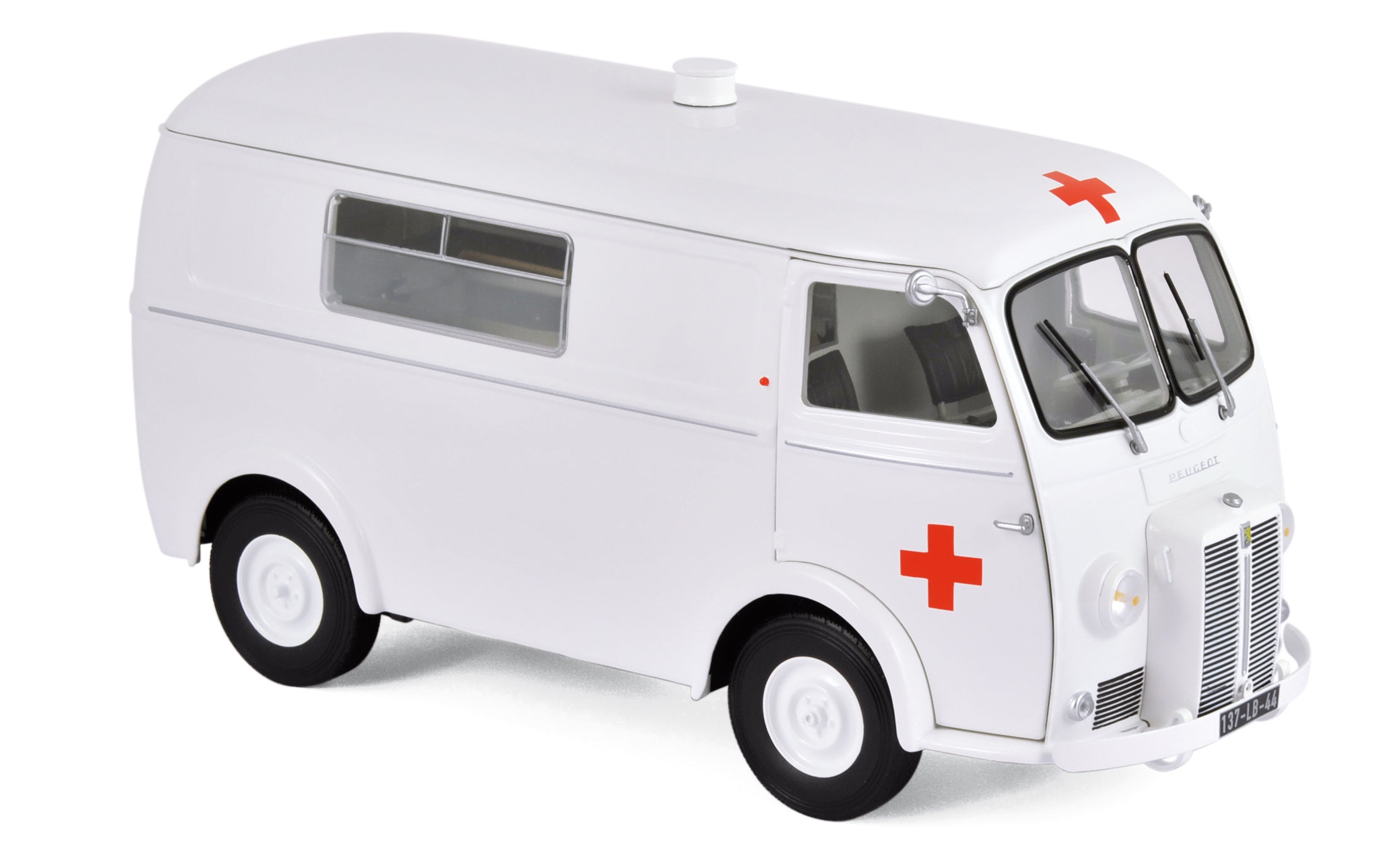 norev-peugeot-d4b-1963-ambulance-modellino-furgone-1-18 image 1