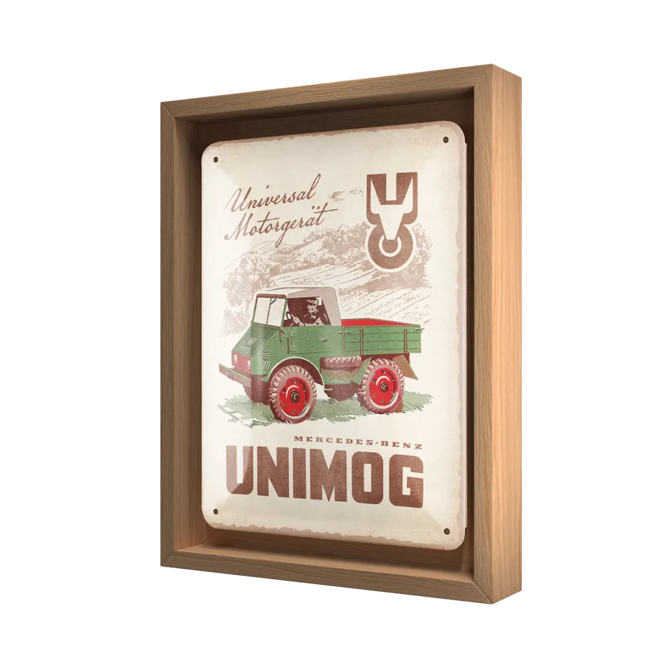 nostalgic-art-daimler-truck-unimog-1951-n-frame-s-targa-con-cornice image 1