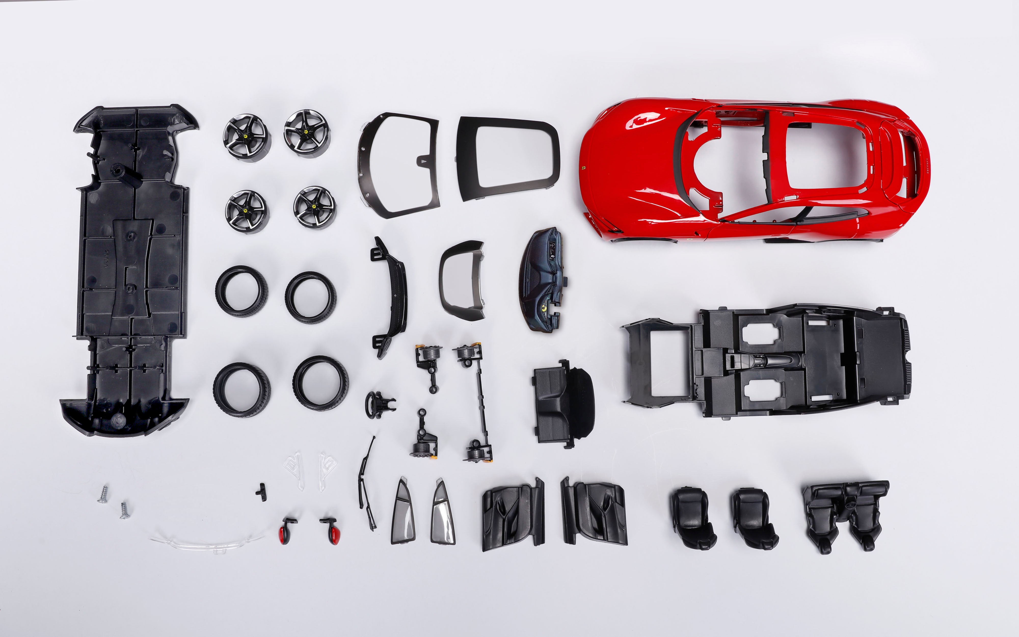 bburago-ferrari-purosangue-model-kit-scala-1-24-37-pezzi-rosso image 8