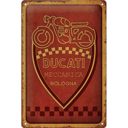 nostalgic-art-ducati-meccanica-bologna-targa-in-metallo-20x30-cm-2 image 1