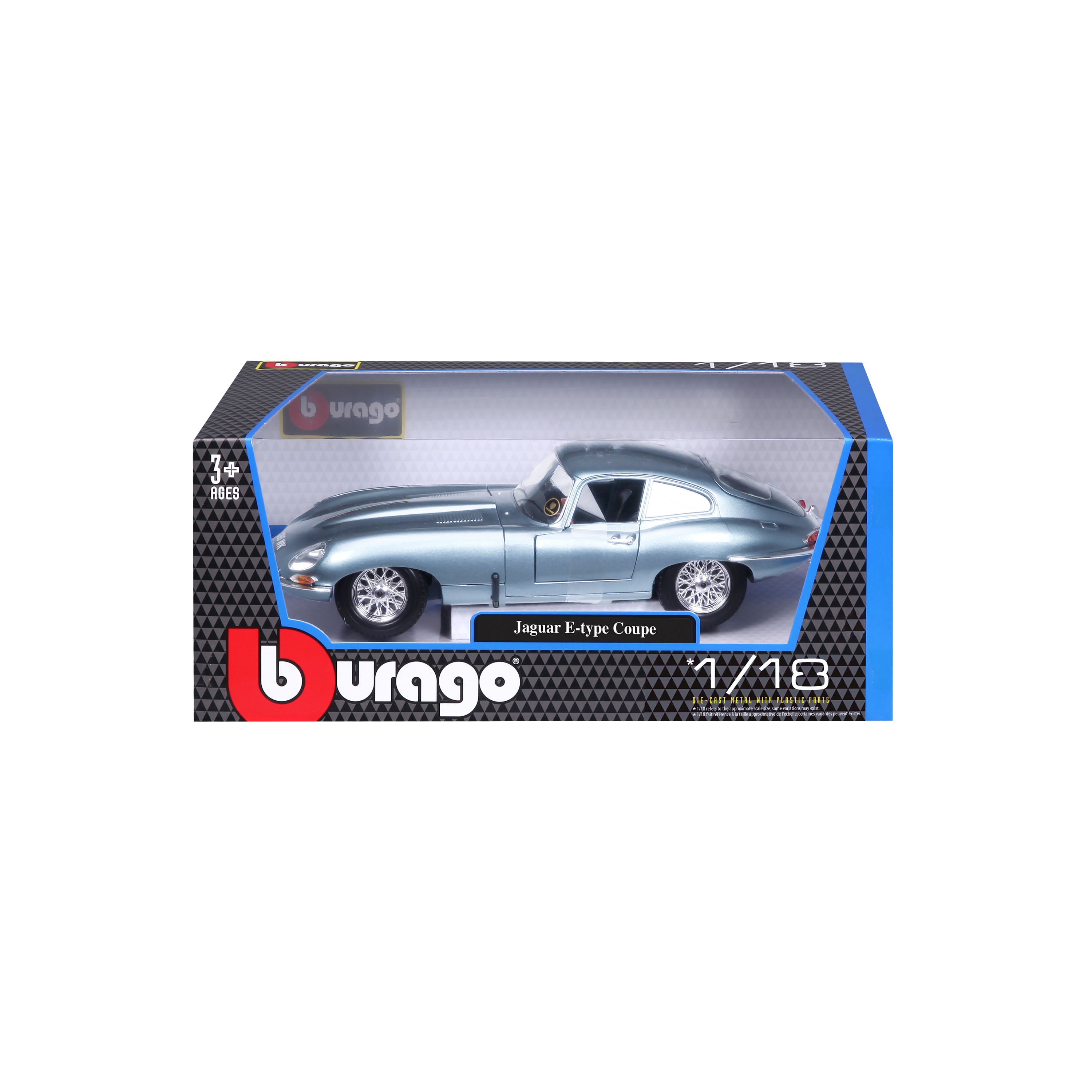 bburago-jaguar-e-type-coup-1-18-blu-chiaro-metallizzato image 7