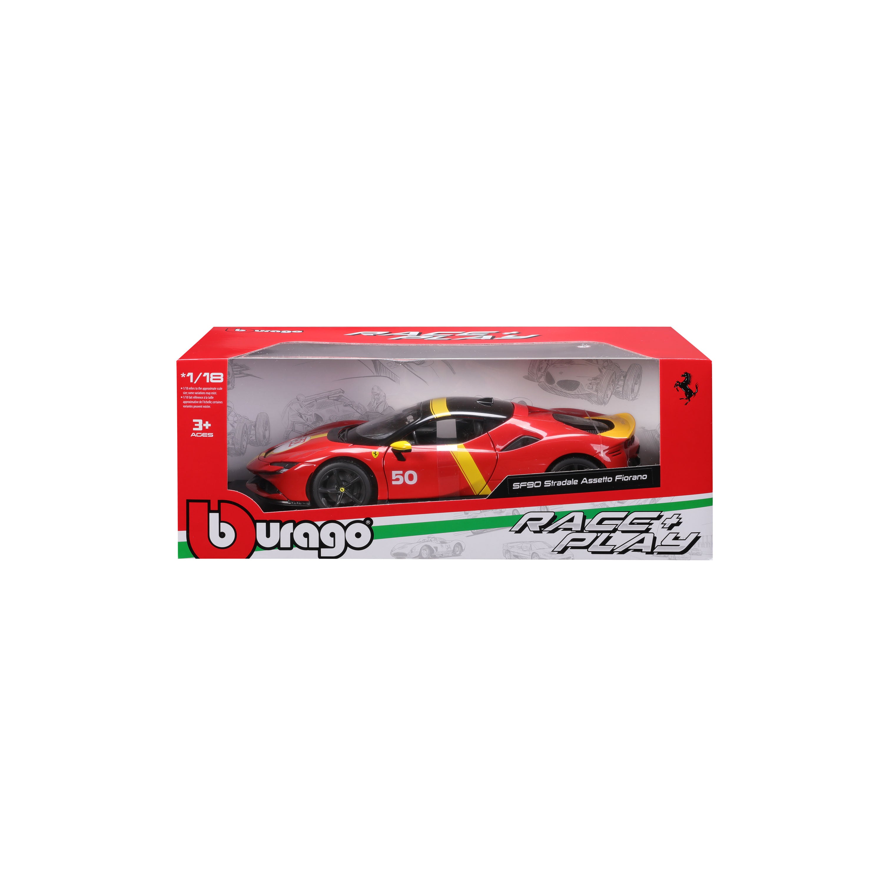bburago-ferrari-sf90-stradale-le-mans-livery-1-18-modellino-apribile image 2