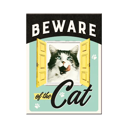 nostalgic-art-beware-of-the-cat-magnete-da-frigo-6x8-cm-2 image 1