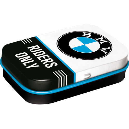 nostalgic-art-bmw-riders-only-pocket-box-scatolina-mentine-6x4-cm image 1