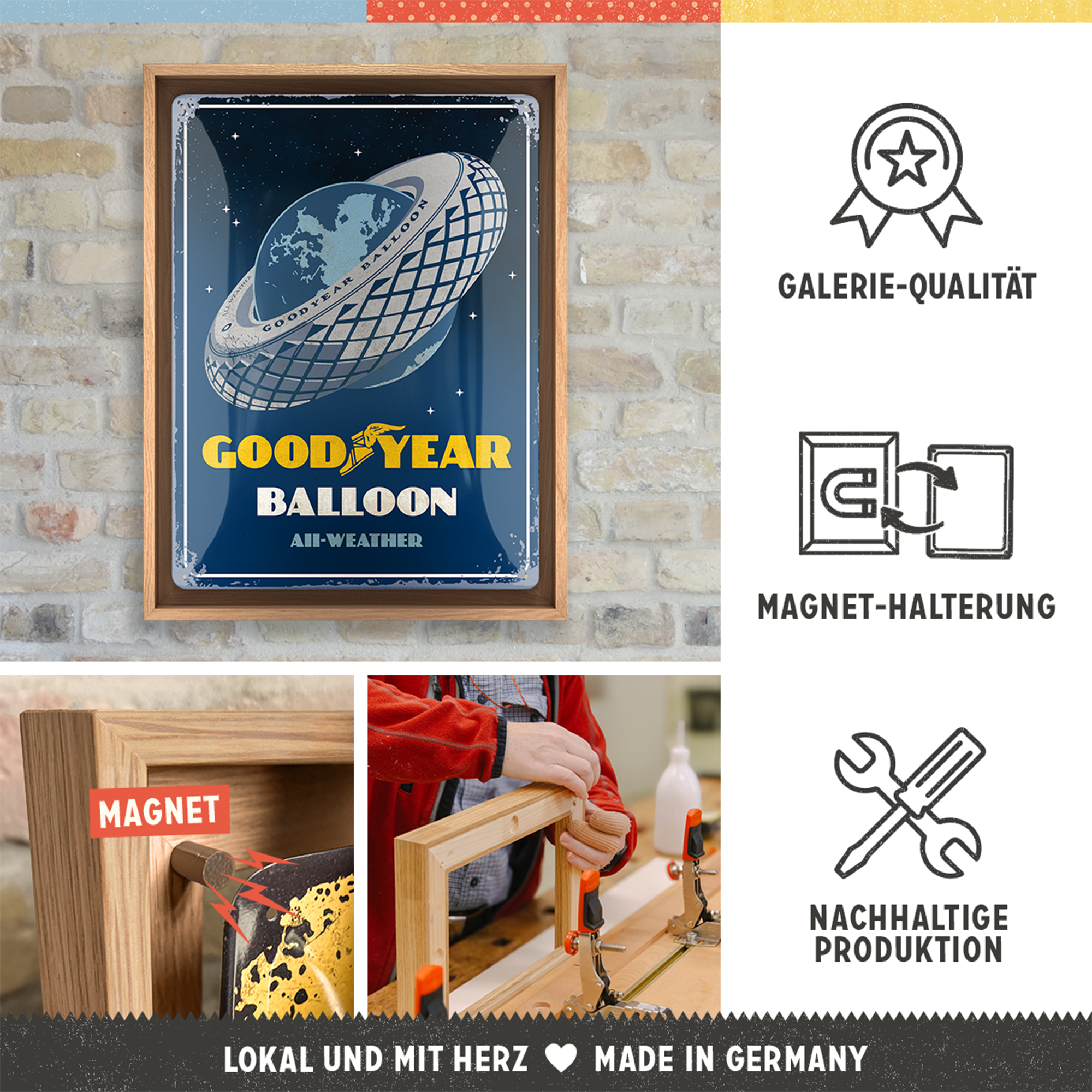 nostalgic-art-goodyear-balloon-tire-special-edition-cornice-n-frame-l-33-5x44-cm image 3
