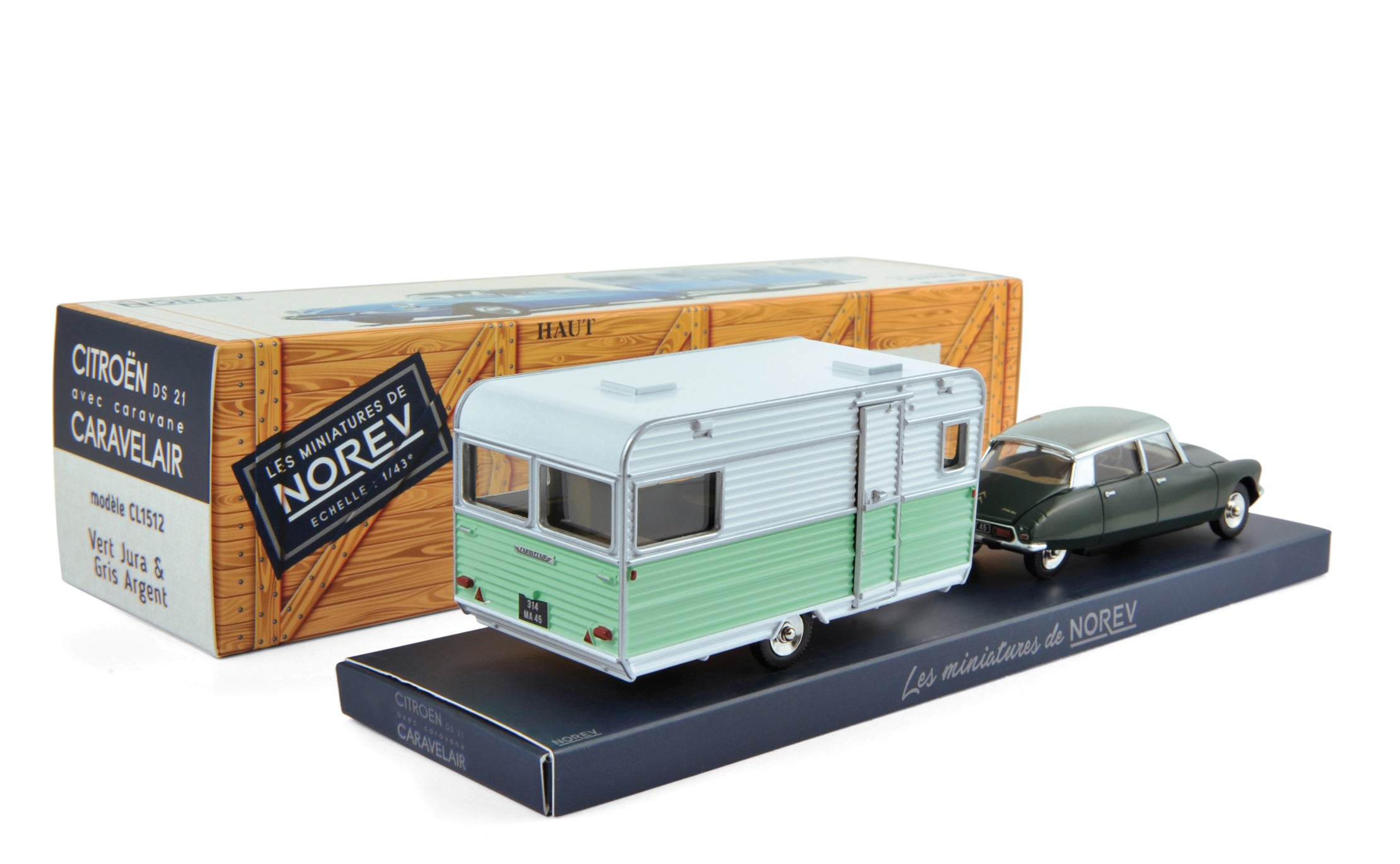 norev-citro-n-ds-21-con-caravane-modellino-1-43-verde-jura-grigio image 3