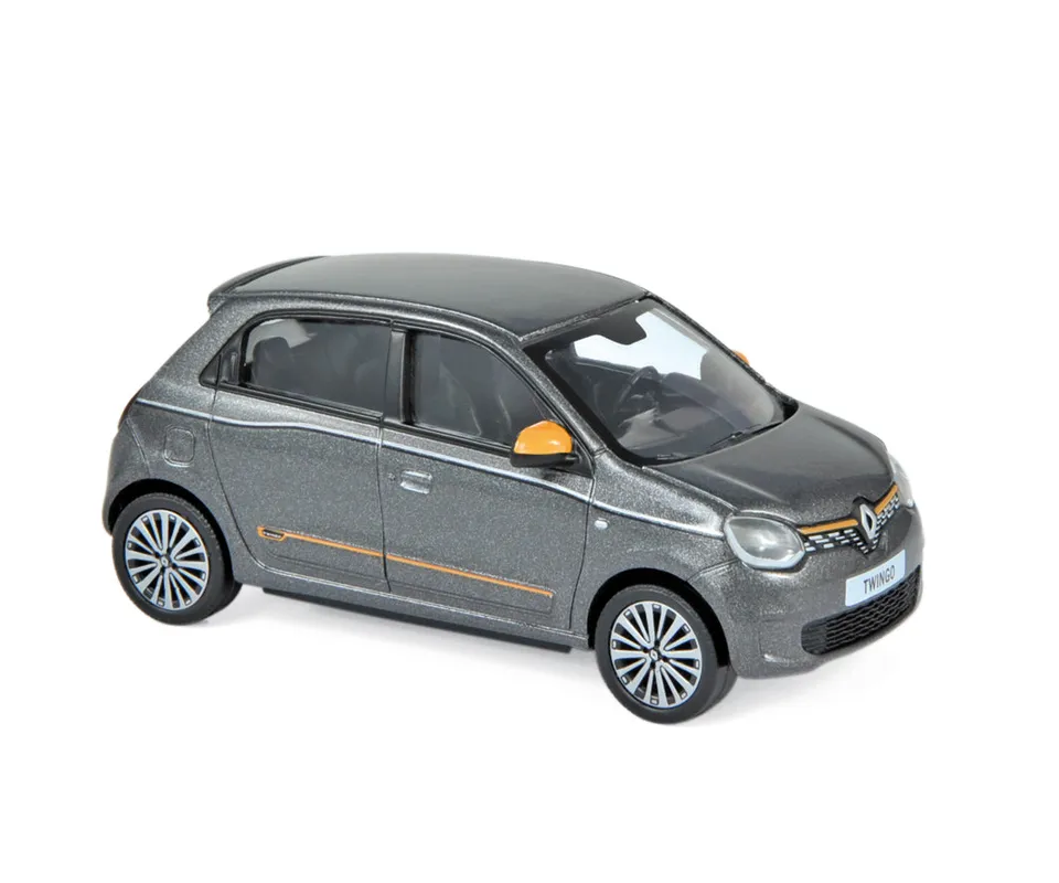 norev-renault-twingo-2019-lunaire-gris-modellino-1-43-deco-arancione image 1