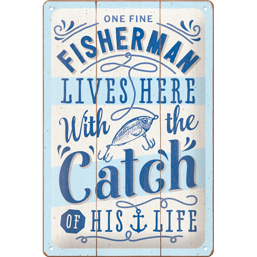nostalgic-art-fisherman-catch-targa-in-metallo-20x30-cm-2 image 1