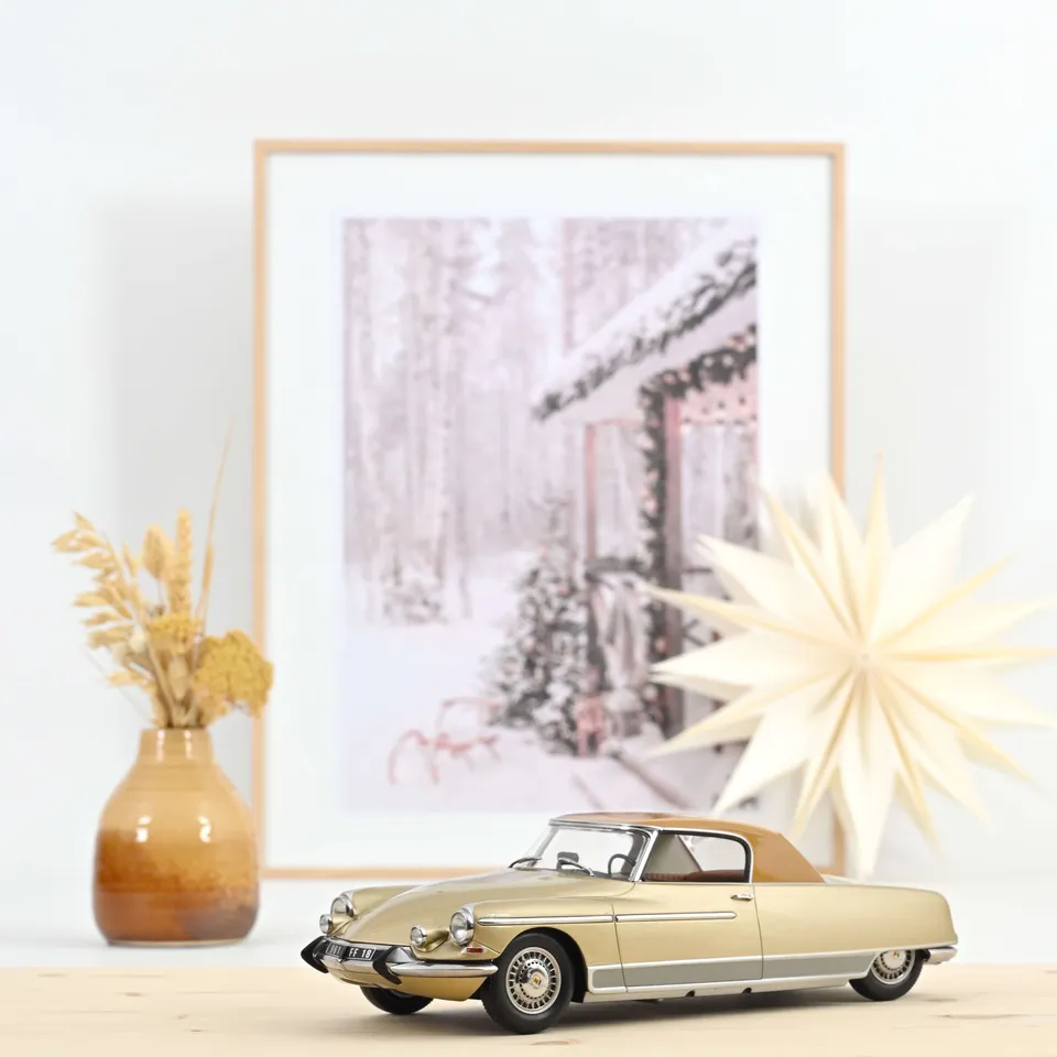 norev-citro-n-ds-19-le-dandy-1964-beige-metallizzato-e-marrone-modellino-1-18 image 1