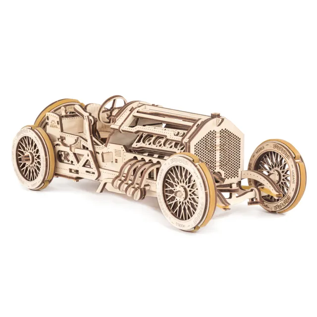 ugears-u-9-grand-prix-car-auto-da-corsa-vintage-meccanica-in-legno image 1