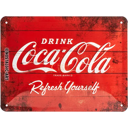 nostalgic-art-coca-cola-logo-red-refresh-yourself-targa-15x20-cm image 1