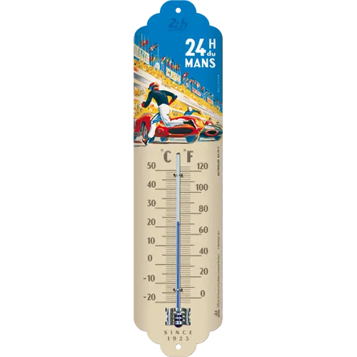 nostalgic-art-24h-le-mans-racing-poster-blue-termometro-6-5x28-cm image 1