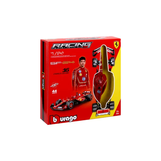 bburago-ferrari-sf-24-2024-16-charles-leclerc-f1-model-kit-scala-1-24-45-pezzi image 1