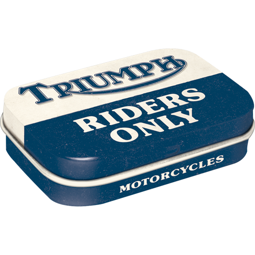 nostalgic-art-triumph-riders-only-scatola-tascabile-portamentine-6x4x1-6-cm-con- image 1