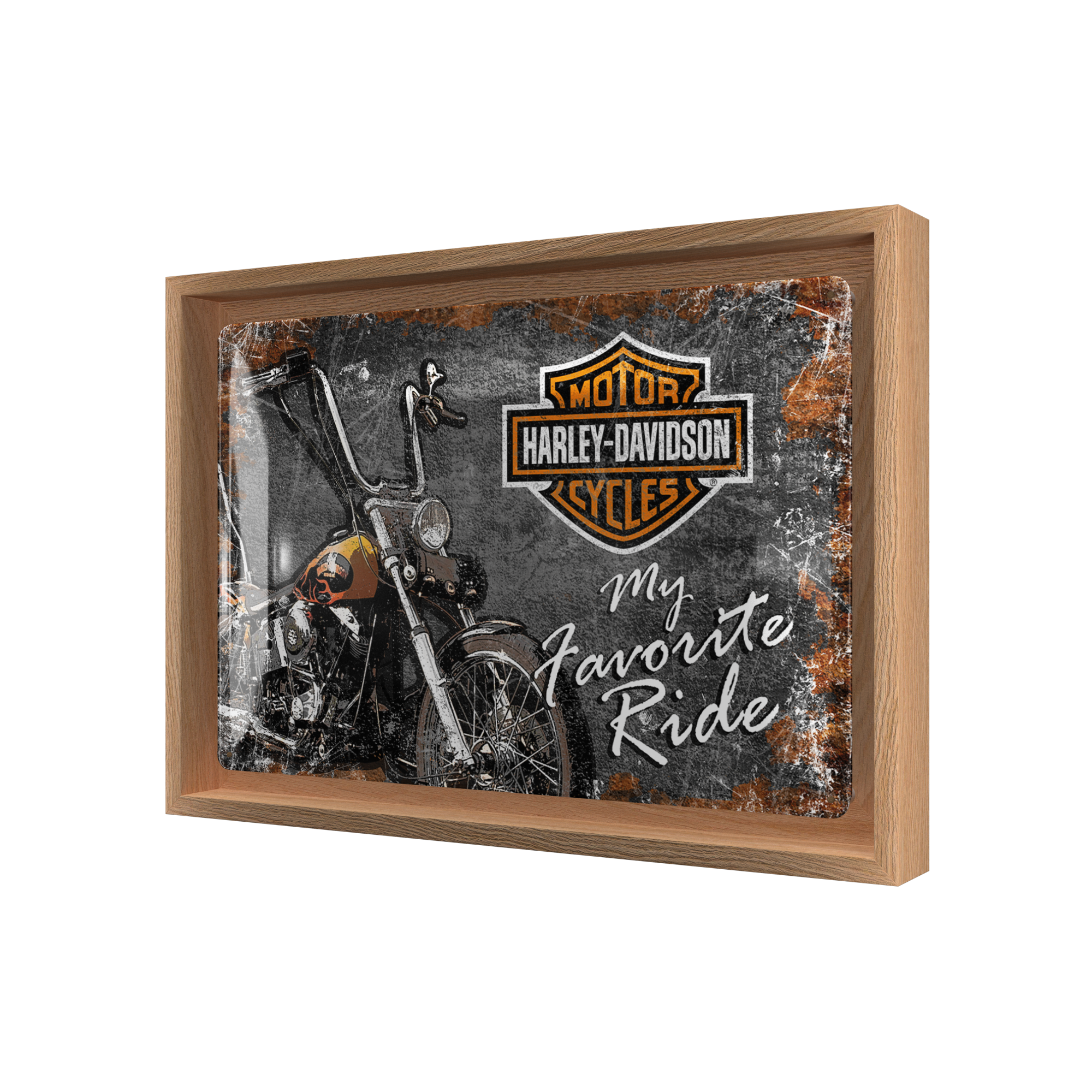 nostalgic-art-harley-davidson-favourite-ride-targa-con-cornice-n-frame-m image 1