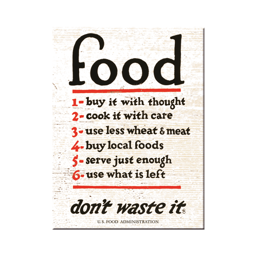 nostalgic-art-food-don-t-waste-it-calamita-da-frigo-6x8-cm image 1