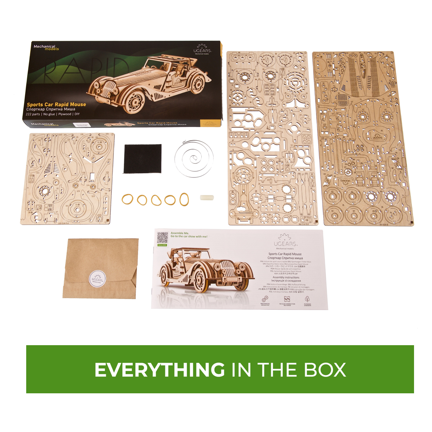 ugears-sports-car-rapid-mouse-auto-a-molla-in-legno-da-costruire image 6