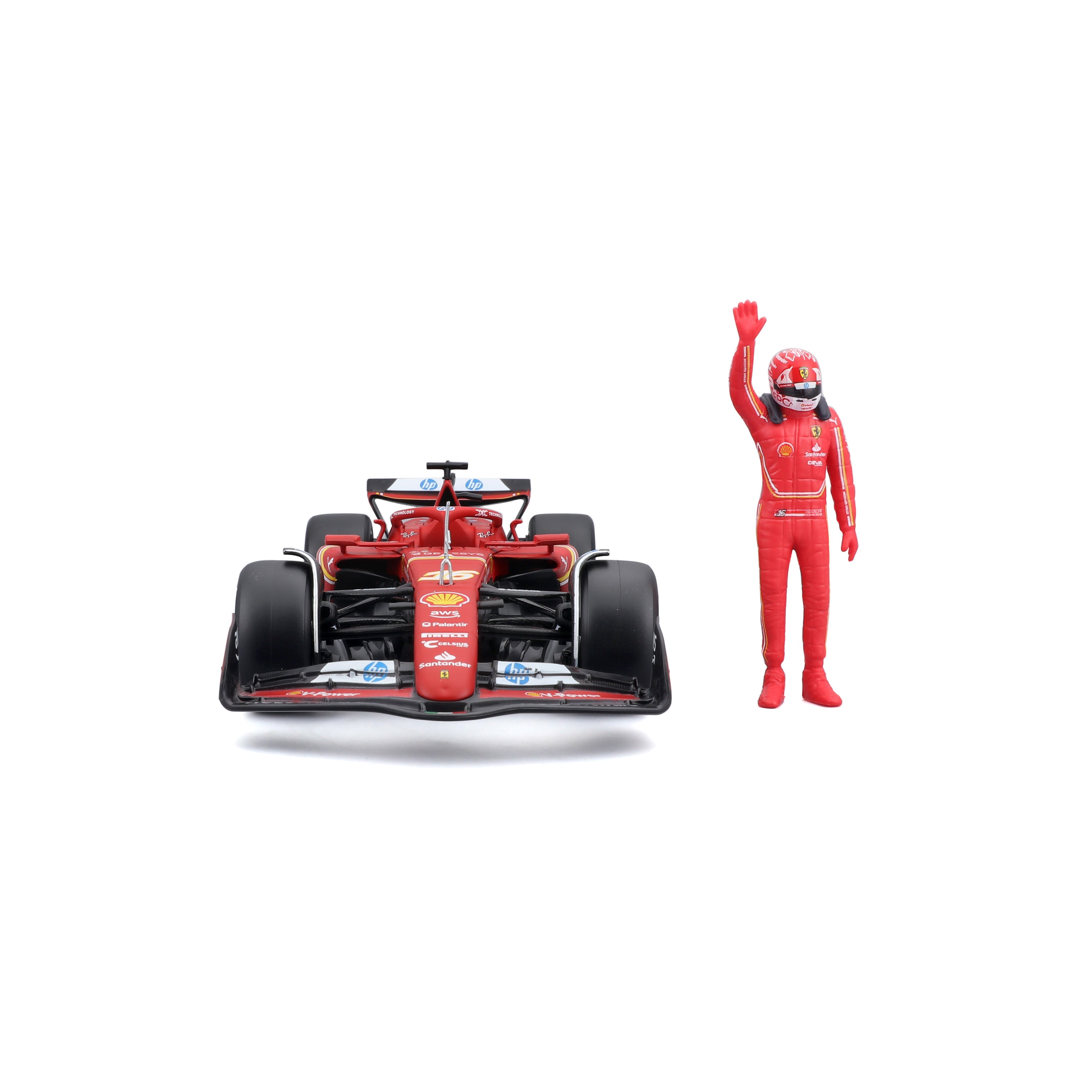 bburago-f1-ferrari-sf-24-2024-16-leclerc-1-24-con-pilota-die-cast image 3