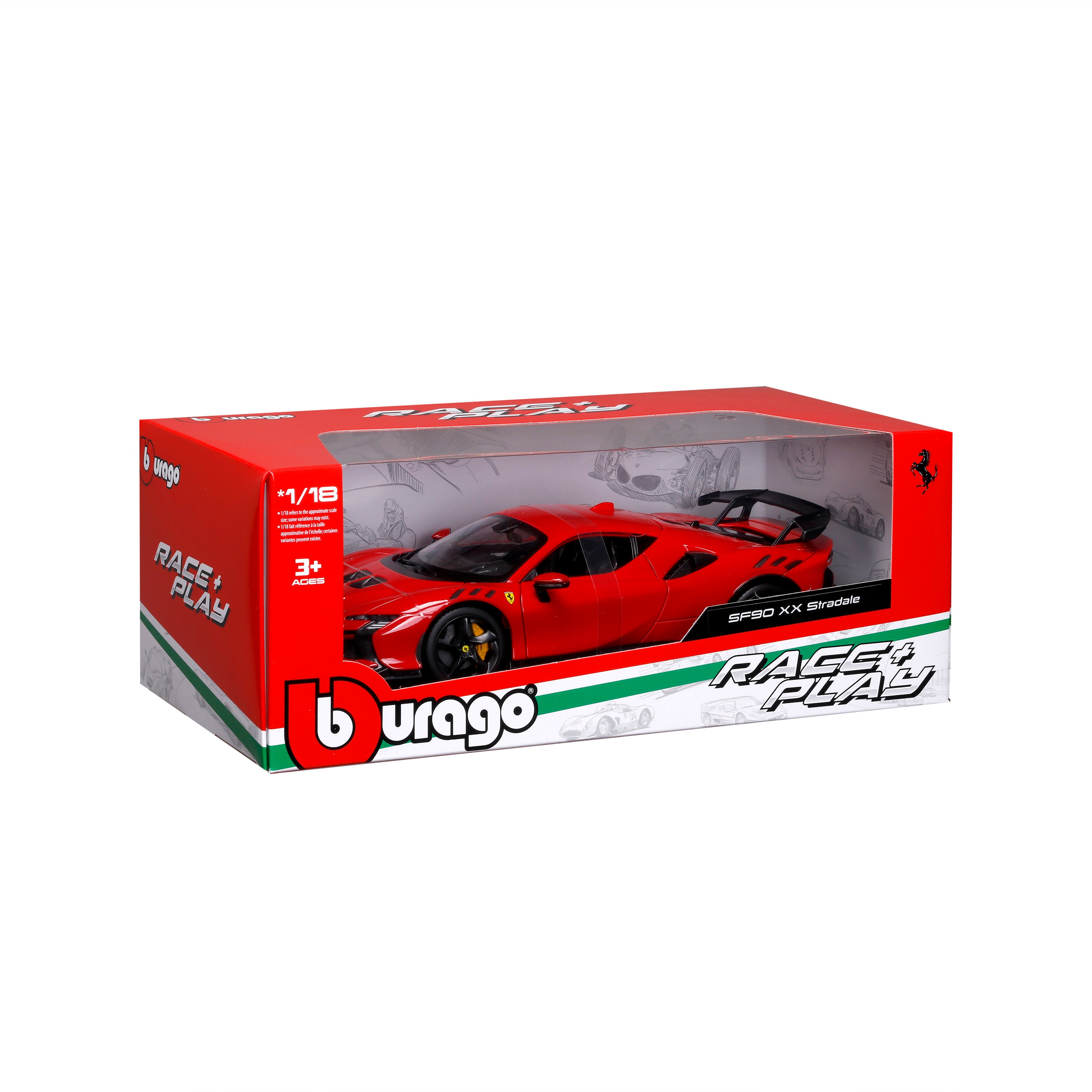 bburago-ferrari-sf90-xx-stradale-2024-rosso-corsa-scala-1-18-modellino-signature image 2