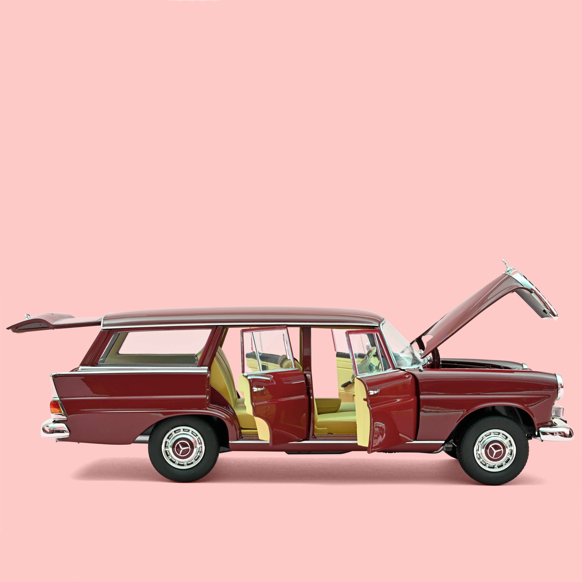 norev-mercedes-benz-200-universal-1966-dark-red-1-18-modellino-die-cast image 1