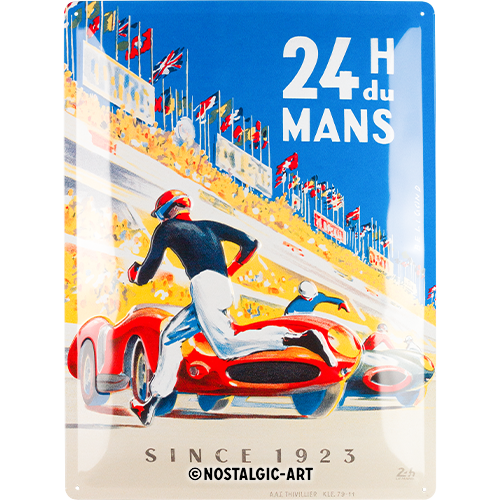 nostalgic-art-24h-le-mans-racing-poster-blue-targa-in-metallo-30x40-cm-2 image 2