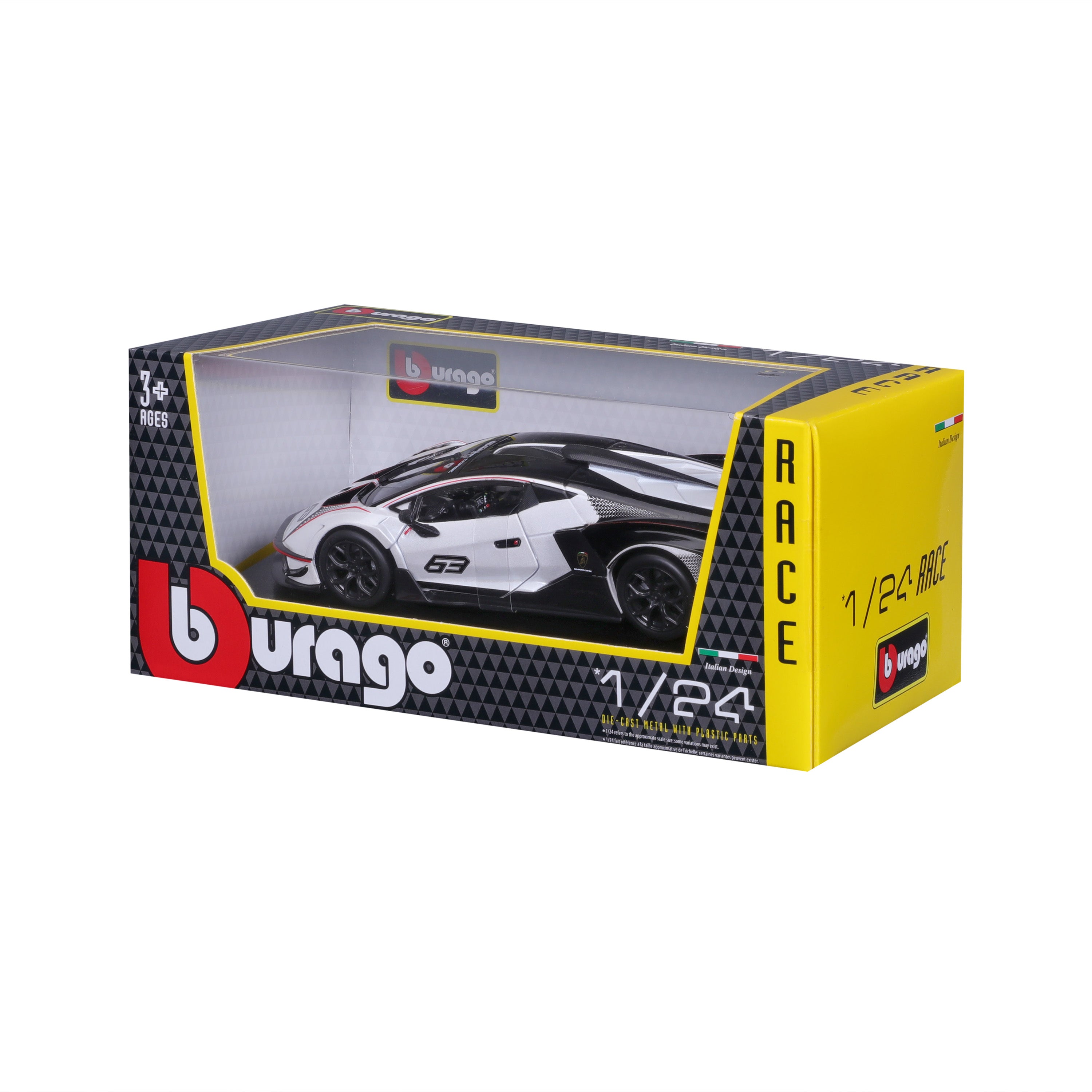 bburago-lamborghini-essenza-scv12-1-24-die-cast-bianco-e-nero image 8