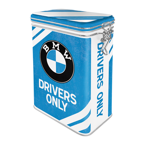 nostalgic-art-bmw-drivers-only-scatola-in-latta-con-coperchio image 1