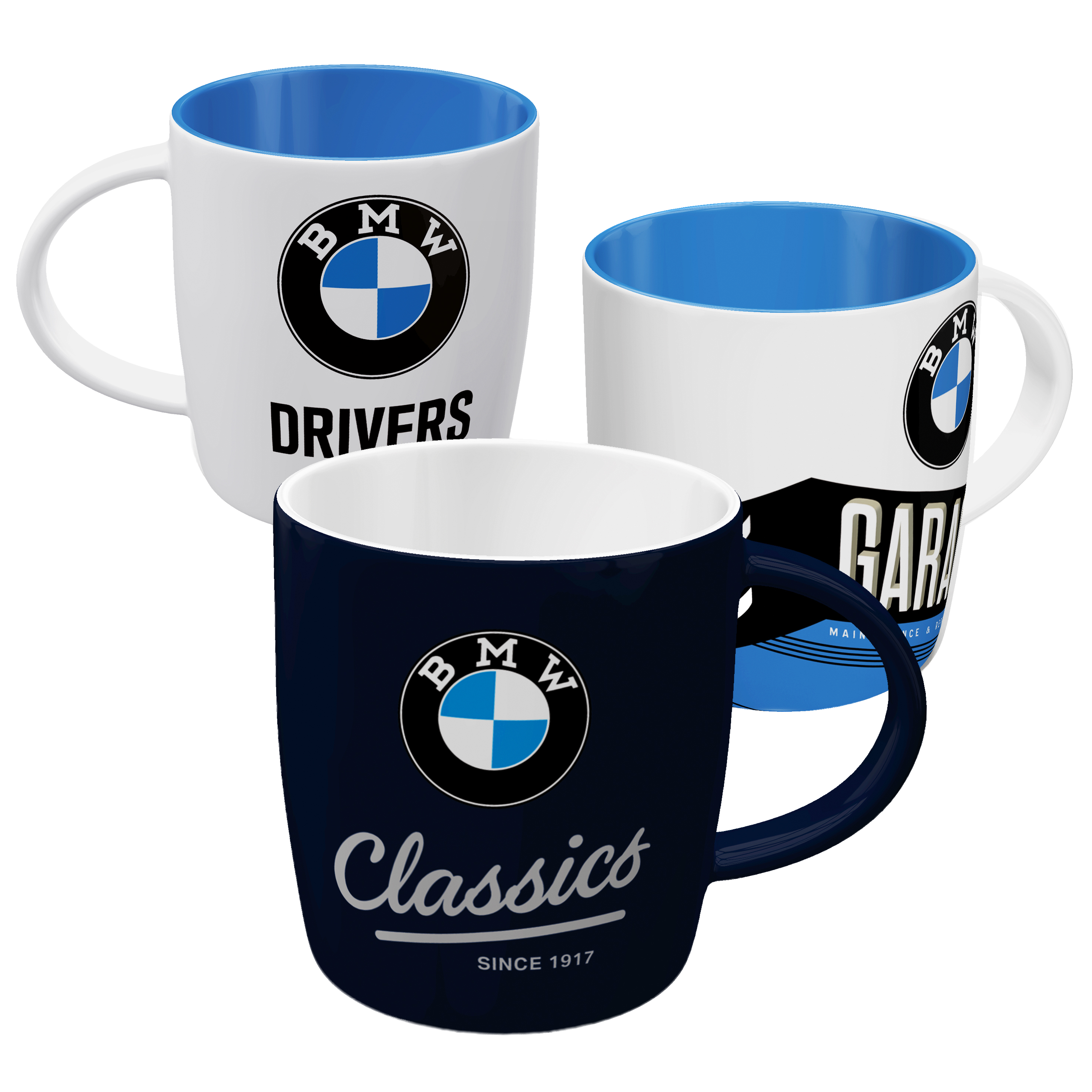 nostalgic-art-bmw-set-regalo-3-tazze-in-ceramica-330-ml-garage-drivers-classics image 1