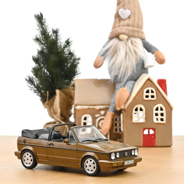 norev-vw-golf-cabriolet-1992-modellino-auto-1-18-bronzo-metallizzato-edizione-li image 1