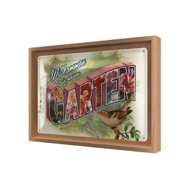nostalgic-art-willkommen-in-meinem-garten-special-edition-n-frame-m-24x33-5-cm image 1