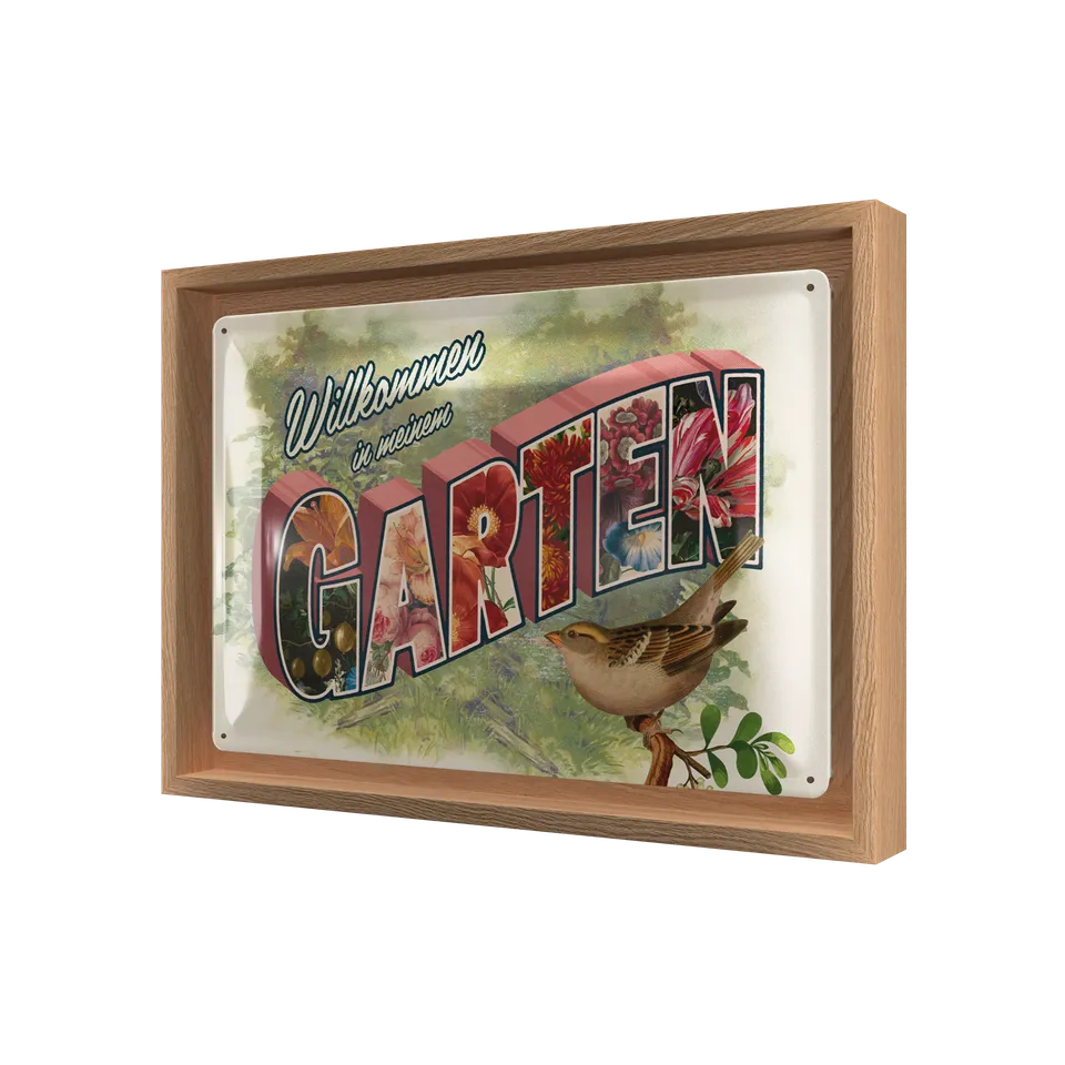 nostalgic-art-willkommen-in-meinem-garten-special-edition-n-frame-m-24x33-5-cm image 1